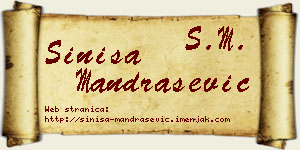 Siniša Mandrašević vizit kartica
